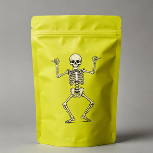 Custom Skull Print Food Grade CPP Resealable Stand up <b>Pouches</b> 1g/3.5g/7g/14g/28g for Snack & Chewing Gum Packaging - Product Image 3