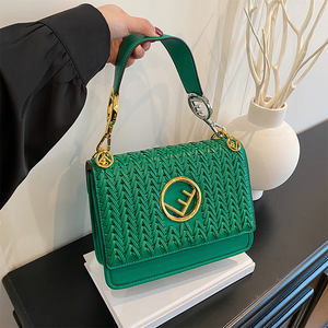 Venta al por Mayor Directa de Fábrica, Bolsos Tejidos para Mujer, Bolsos Tote Casuales de Moda, Bolsos de Hombro Multicolores para Mujer - Product Image 1