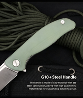 Couteau de poche pliant en acier 440C, très vendu, avec manche G10 et lame en acier 58-59 HRC pour le camping, la randonnée, l'EDC, vente en gros, OEM, ODM