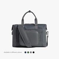Sac de voyage week-end en cuir végétalien microfibre personnalisé, approuvé pour le transport en cabine avec fermeture éclair