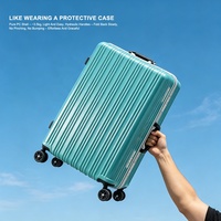 Valise à roulettes légère, durable et portable, avec cadre en aluminium et coque rigide, 24 pouces |   Valise tout-en-un pour les déplacements mondiaux
