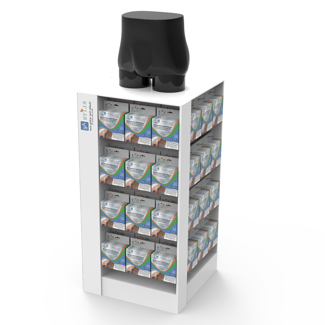 Apache Customizable Wooden Underwear Display Rack for Display in Underwear Stores — view 2