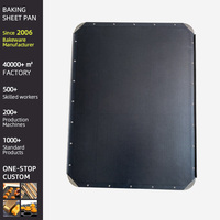 Plateau de cuisson en aluminium perforé avec revêtement PTFE et cadre en acier inoxydable 600x800mm, plaque de four industrielle robuste