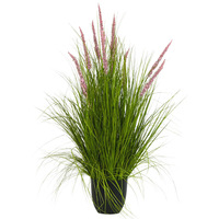 Bunga Lavender Buatan Tahan Api, Tahan UV, Tahan Lama, Ramah Lingkungan, Rumput Bawang, Tanaman Rumput Buatan, Tanaman Hijau Buatan