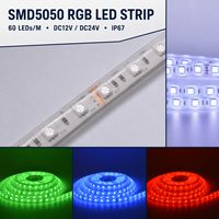Bande LED Flexible RVB SMD5050 24V en Gros, 60 LED/M, Étanche IP67, à Changement de Couleur pour Éclairage Architectural Extérieur