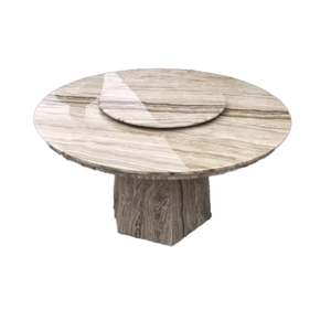 Mesa de comedor de mármol moderna <span class=keywords><strong>Lazy</strong></span> <span class=keywords><strong>Susan</strong></span> para cocina, hogar, granja, apartamento, oficina, muebles de piedra versátiles para entrada de Hotel - Product Image 6