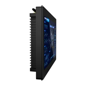 15.6 inci pabrik kustom 3mm alur tertanam komputer LCD semua dalam satu layar sentuh Industri Panel PC Harga untuk ATM Smart Locker