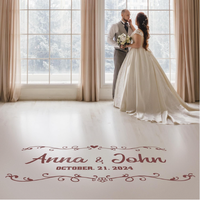 Autocollant de sol personnalisé pour mariage, amovible, auto-adhésif, en vinyle, pour la décoration de l'entrée, du chemin et de la réception du mariage