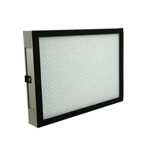 H13 H14 99.99 99.999 filtre hepa purificateur d'air cadre en aluminium filtre double maille métallique