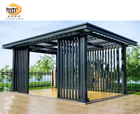Exterior Jardín Techo Terraza Abierto Aluminio Eléctrico Impermeable Vid Marco Persianas Pabellones