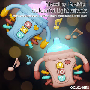 Tétines en silicone pour biberon jouet de dentition sensoriel hochet éducatif 0-12 mois musique légère jouets apaisants pour bébé de 1 an - Product Image 5