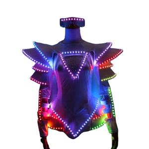 Bar falda luminosa LED a todo Color puesta en escena ropa de mujer <span class=keywords><strong>DJ</strong></span> cantante gafas club nocturno Ds disfraz de una pieza - Product Image 5