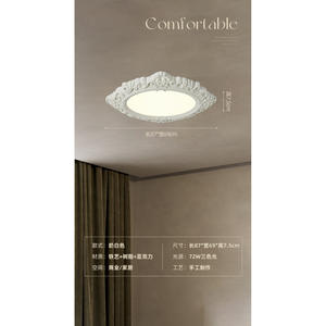 Modern Minimalist Artistic LED <b>Bedroom</b> Ceiling Light European-Style French Retro Personalized Creative Eye-Protection <b>Lamp</b> <b>for</b> - Product Image 6