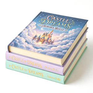 Impression de livres pour enfants personnalisés à couverture rigide en papier d'art, Castle Dreams, livre d'images en couleur, best-seller, conte de fées fantastique imprimé - Product Image 1