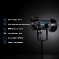 CL300 MAX Professionnel 300W DMX512 COB LED Vidéo, Lumière de Scène à Double Température de Couleur 2700K-6500K pour Studio et Diffusion en Groupe
