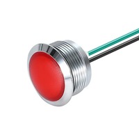 12mm 16mm 19mm 22mm LED sphärische Metall anzeige lampe Flach kopf Wasserdichte Kontroll leuchte Mini-Kontroll leuchten LED-Flächen leuchte