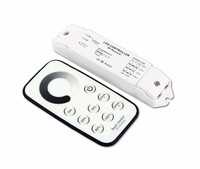 Bincolor T1 + R3 DC12V 24V Led Touch RF Contrôleur de gradation à distance 3CH Mini gradateur Led avec support mural