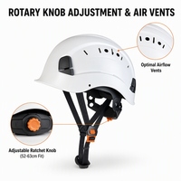 Casque de sécurité pour l'industrie de la construction, avec visière, lampe, protège-oreilles multifonctions, aérations en ABS haute résistance, EN397 ANSI Type I Classe C