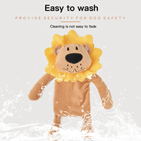 Jouet à mâcher interactif pour chien, en peluche écologique et lavable, résistant aux morsures, avec couineur, pour jeu de traction, motifs Lion Zèbre, mignon, pour l'exercice et le soulagement de l'anxiété