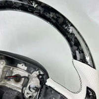 Volant en cuir perforé en fibre de carbone forgée, compatible avec Dodge Challenger SRT