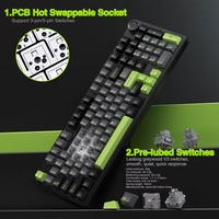 Clavier de jeu sans fil AULA F99 PRO, nouveau, personnalisé, mécanique, trois modes, rétroéclairage RVB, prise en charge de la programmation de touches, déclenchement rapide, magnétique