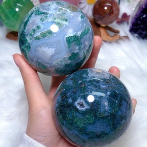 Esferas de Cristal de Ágata Musgosa Natural Pulida al por Mayor, Bolas de Cristal para Regalos y Otras Artesanías de Cristal - Product Image 2