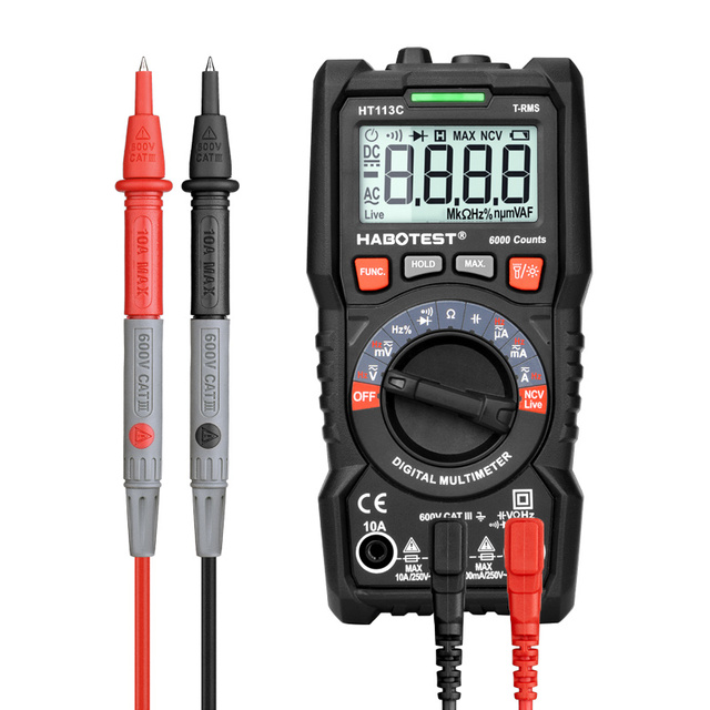 Habotest HT113 Digital Multimeter High Quality Pocket Electric Tester Tool Manual Range Good Brands for Sale