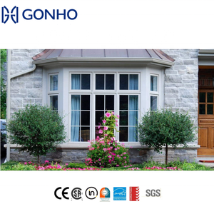 GONHO Cuisine <span class=keywords><strong>Baie</strong></span> Fenêtres Double Glaçure Style Européen <span class=keywords><strong>Baie</strong></span> Casement Bow Window Avec Grill Design - Product Image 1