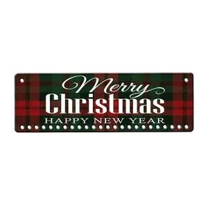 Personalized Candy Cane Christmas Countdown Sign for Heat Transfer Sublimation Printing Metal Photo Palque