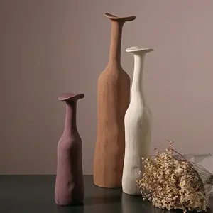 مزهرية سيراميك إبداعية من Nordic زينة فنية ملونة من Morandi