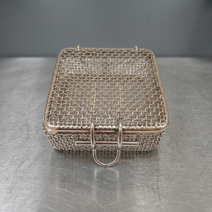 Boîte en treillis métallique en acier inoxydable de la meilleure qualité Boîte en treillis perforé de stérilisation manuelle - Product Image 3