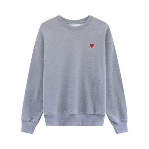 Felpe in Cotone con Cuori in Rilievo e Motivo <span class=keywords><strong>Ami</strong></span>, con Ricamo e Stampa Digitale, T-Shirt Autunnale Popolare a Parigi - Product Image 4