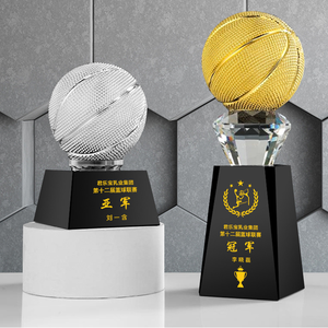 JY ลูกบอล3D เลเซอร์คริสตัลลูกกอล์ฟแก้วคริสตัลสำหรับกีฬารางวัลถ้วยรางวัลขายส่ง - Product Image 6