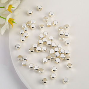 Lisheng Jewelry Gold Plated <b>Square</b> Spacer Beads 6mm For DIY Bracelet Necklace Jewelry Making Components Wholesale - Product Image 4
