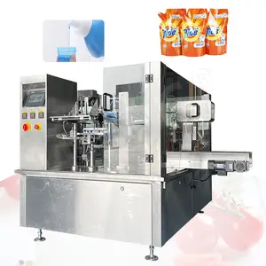 HNOC Horizontal Premade Zipper Prefabricated Bag Filler Pack Seal Doypack Liquid Stand up Spout Pouch Fill Machine