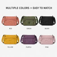 Sac bandoulière pour femme, sac de créateur en tissu Oxford, multi-poches, sac à bandoulière décontracté, OEM ODM, vente en gros, 20 pièces, usine