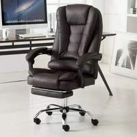 Chaise de jeu ergonomique en cuir, dossier haut, inclinable, pivotante, avec base en acier, design moderne pour ordinateur et entreprise