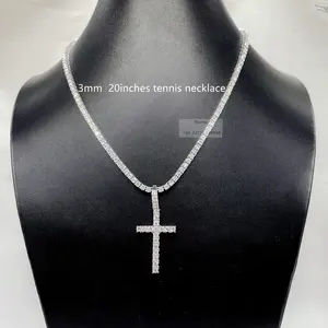 luxury diamond jewelry 10k solid gold cross pendant and 10k tennis chain gold pendant solid gold necklace