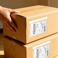 100 pochettes transparentes pour étiquettes d'expédition, auto-adhésives, pour listes de colisage et documents, pour l'emballage logistique