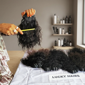 ผมต่อแบบ Remy จากอินเดียสำหรับเครื่องทอผ้าแบบคู่แบบไม่ผ่านกระบวนการไม่ผ่านกระบวนการผมธรรมชาติ - Product Image 1