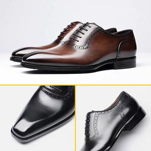 Los cordones de zapatos de cuero hechos a mano se pueden personalizar para zapatos de cuero de lujo para hombres, zapatos formales de alta calidad para hombres - Product Image 5