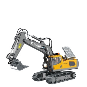Samtoycn 11CH 1:20 RC Excavatrice <span class=keywords><strong>JCB</strong></span> <span class=keywords><strong>Jouet</strong></span> de Construction Camion Monstre RC Grue Camion Excavatrice Télécommandée en Alliage Métallique - Product Image 2