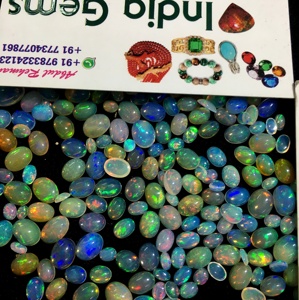Haute qualité l opale éthiopienne pierres précieuses en vrac multi-feu poli plaine ovale Cabochon prix de gros pour les bagues de bijoux naturels - Product Image 2