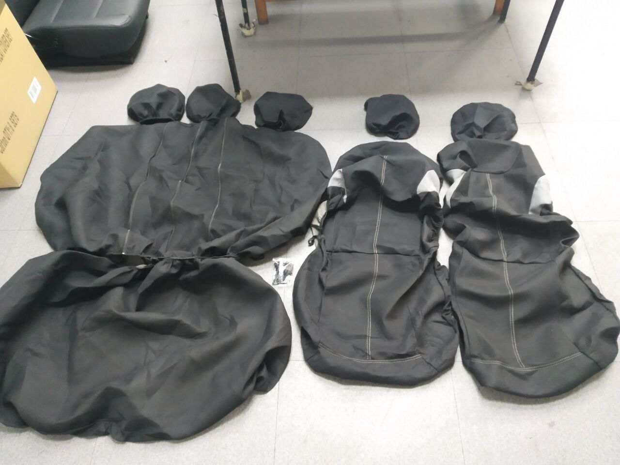 Универсальный комплект чехлов на сиденья автомобиля, 9 шт., тканевый чехол на сиденье автомобиля