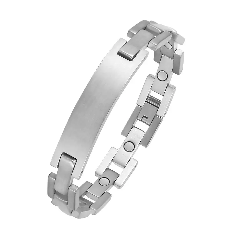 Magnetic Bracelet Neodymium Magnets Energy Balance Wristband Silver Color Fashion Jewelry