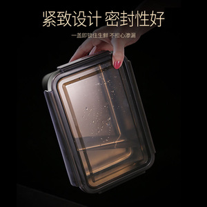 Stainless Steel Food Storage <b>Container</b> 316 Rectangular Clip On Lid For Travel Camping <b>Refrigerator</b> Freezer Safe - Product Image 5