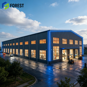 Prefabricated Steel Structure Workshop Building for Warehouse Apartment Use Robust Build Long-span Grid Structure CE Certified - Product Image 1