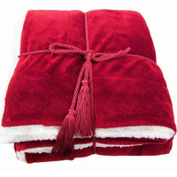 Couverture de casino 100% polyester, fausse fourrure Velboa, polaire à 2 couches, épaisse avec franges, robe en polaire Sherpa