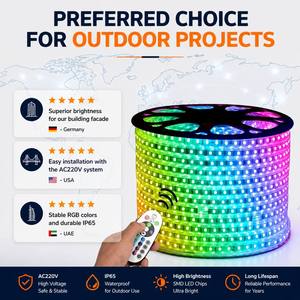 Tira de Luces LED para Interiores, RGB, <span class=keywords><strong>Cambio</strong></span> de Color, SMD5050, 60 LED/m, Luz Diurna, Impermeable, Tira LED Flexible IP65, Barra de Luz LED - Product Image 4