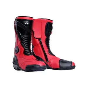 Individuell gestaltete Outdoor-Rennsport-Reiter-Motorrad-Rechtschuh-Reitschuhe aus echtem Leder mit wasserdichten Knöcheln